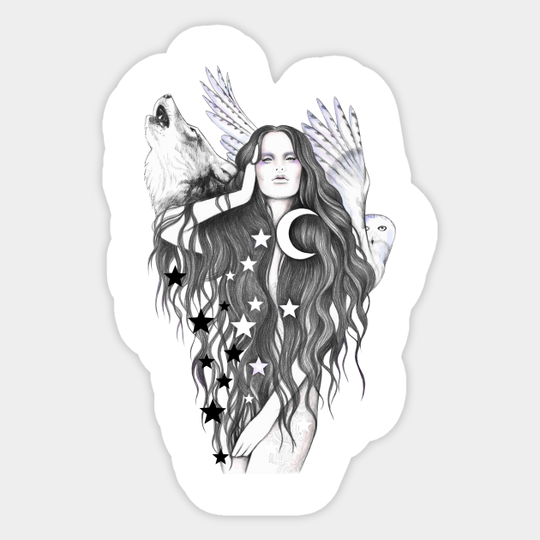 Discover Moon witch - Witch - Sticker