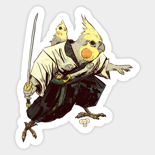 Discover Lone Bird and Chick - Bird - Sticker