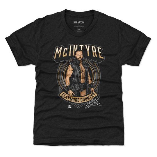 Discover Drew Mcintyre Kids T-shirt Superstars Wwe Drew Mcintyre Claymore Country Wht