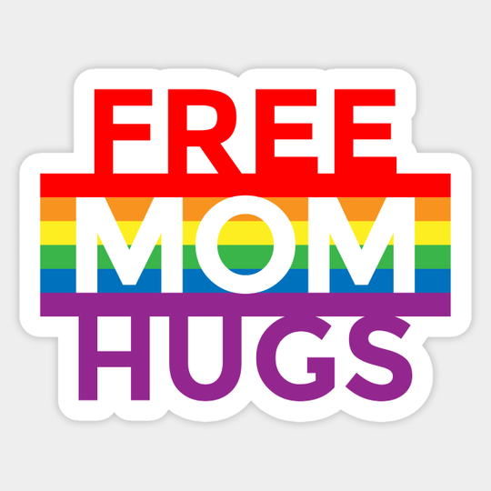 Discover FREE MOM HUGS - Pride - Sticker
