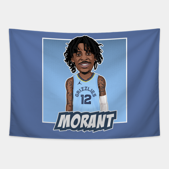 Discover Ja Morant Cartoon Artwork - Ja Morant - Tapestry