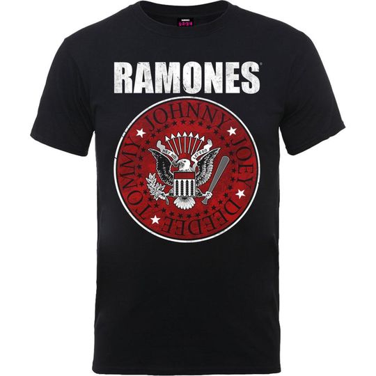 Discover Ramones Unisex Tee: Red Fill Seal