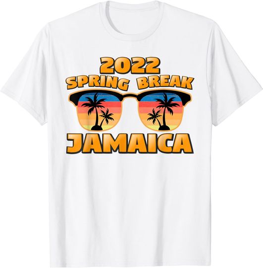 Discover Spring Break Jamaica 2022 Vintage Matching Cool Sunglasses T-Shirt