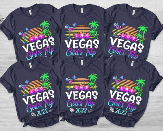 Discover Vegas Girls Trip 2022 Shirt, Group Matching Shirts Las Vegas Trip Bachelorette Wedding Party Shirt