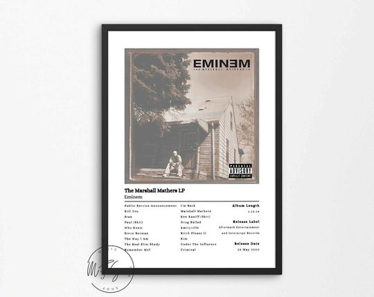Discover Eminem Poster - The Marshall Mathers LP Album Cover Poster Print | Eminem Poster, Home Decor