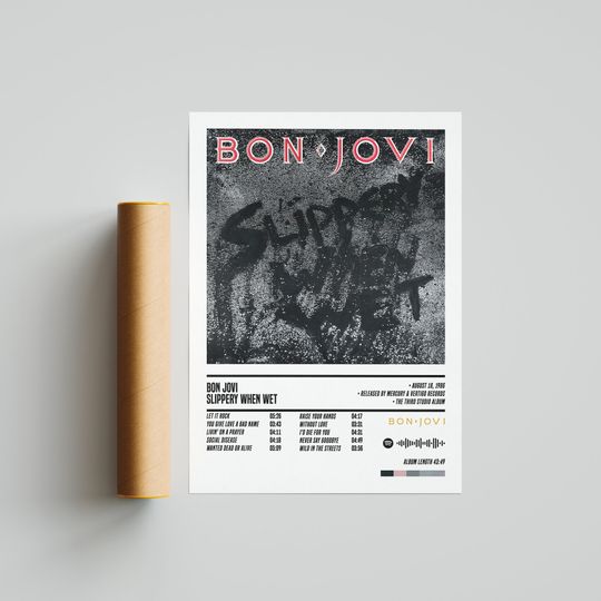 Discover Bon Jovi - Slippery When Wet Poster