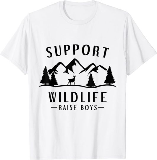 Discover Support Wildlife Raise Boys Kids T-Shirt