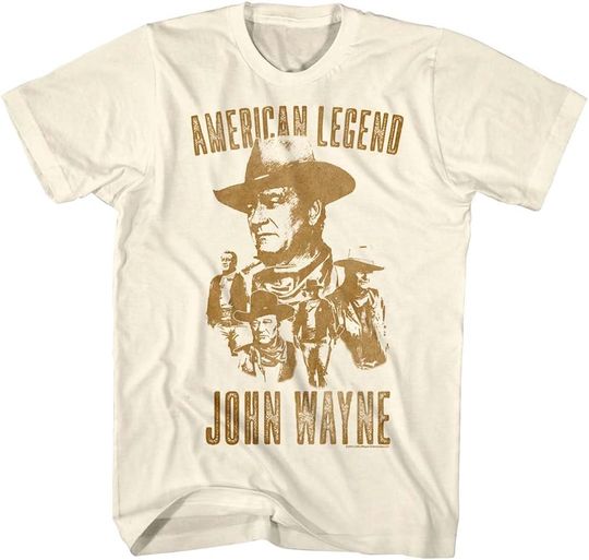 Discover John Wayne Icon Actor American Legend Western Many Faces Adult T-Shirt Tee