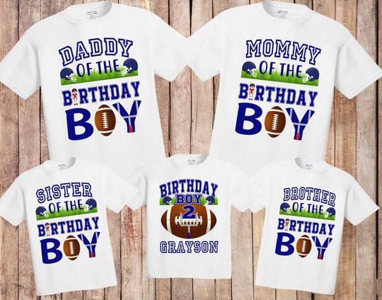 Discover Football birthday shirt, football birthday boy shirt