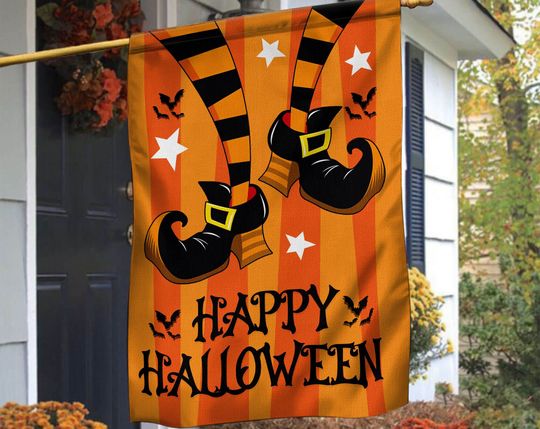 Discover Halloween House Flag