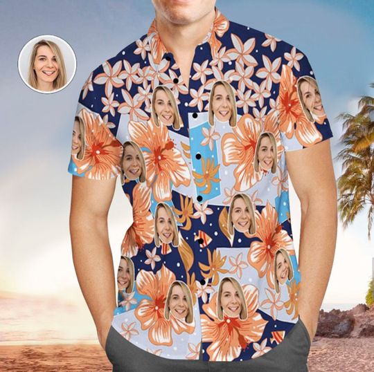 Discover Custom Face Hawaiian Shirt