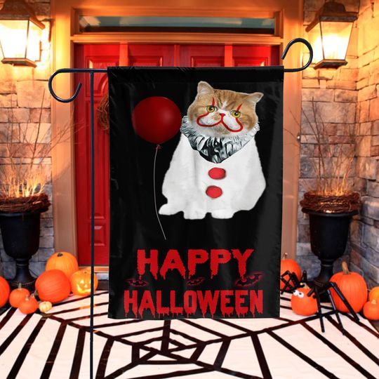 Discover Personalized Cat Halloween Garden Flags