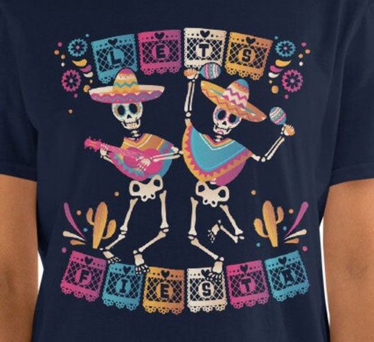 Discover Cinco De Mayo Let's Fiesta Shirt, Sugar Skull Dia De Los Muertos Shirt