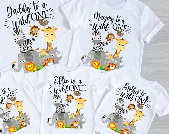 Discover Wild One Family Birthday Shirts