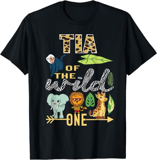 Discover TIA Of The Wild One Zoo Mother Birthday Safari Jungle T-Shirt