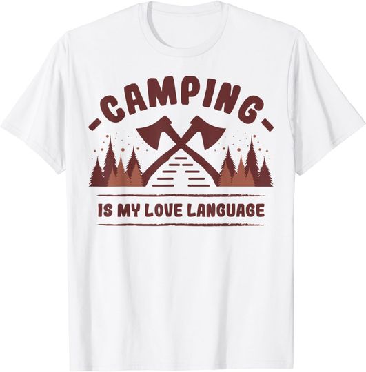 Discover Camping is My Love Language Shirt Camp Graphic Plus Size T-Shirt