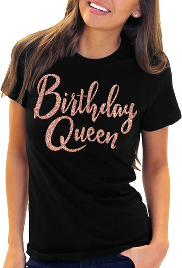 Discover RhinestoneSash Birthday Queen Shirts