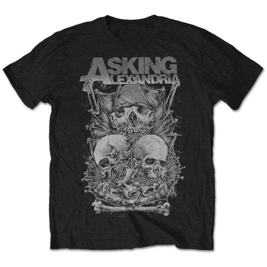 Discover Asking Alexandria Unisex Tee: Skull Stack
