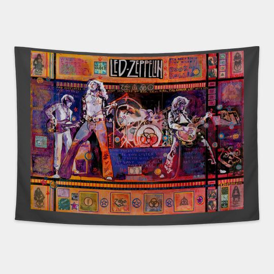 Discover Rock and Roll LZ - Rock And Roll Clothing - Tapestry