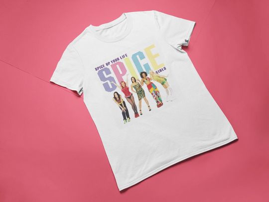 Discover Spice Girls Spice Up Your Life White Short Sleeved T-Shirt