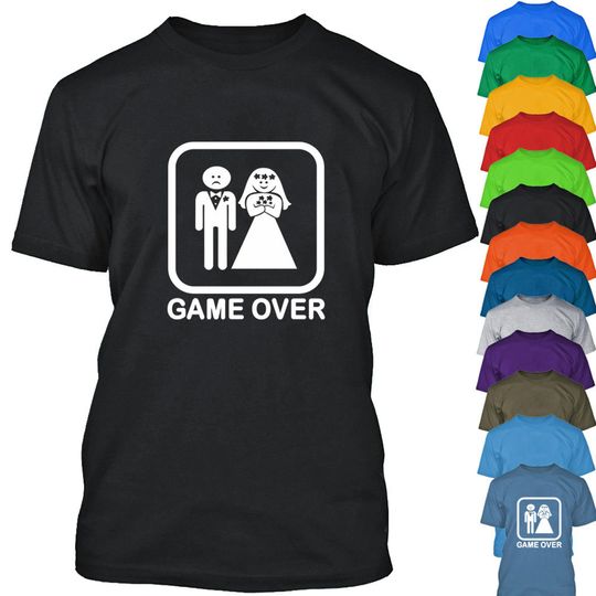Discover Game Over Funny TSHIRT Game Over Wedding TEE SHIRT