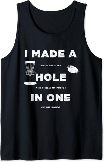 Discover Discgolf Funny Frisbee Hole In One Tank Top
