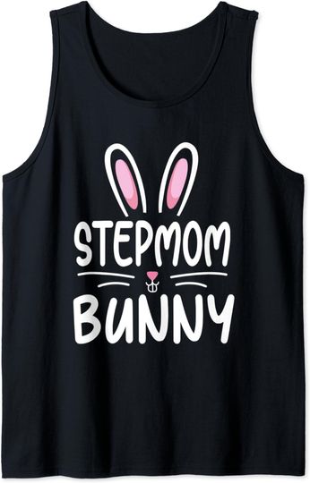 Discover Cute Women Girls Flower Leopard Stepmom Bunny Easter Day Tank Top