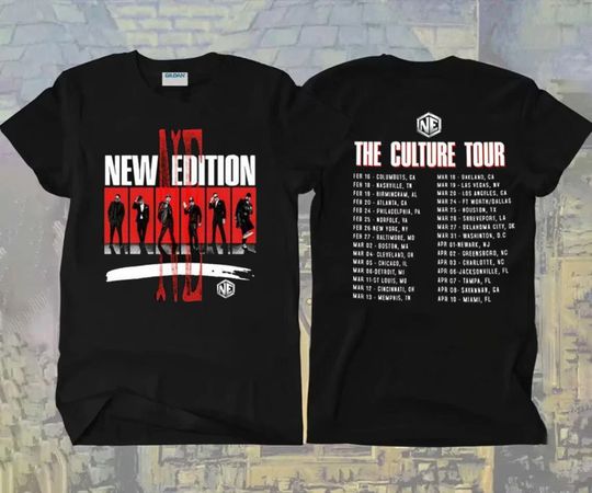 Discover New Edition The Culture Tour 2022 T-Shirt, New Edition Both Sides Shirt, The Culture 2022 Tour Shirt