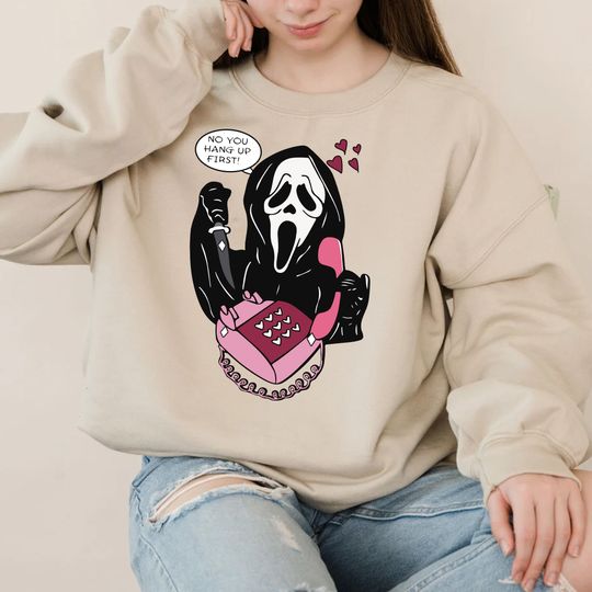 Discover No You Hang Up Sweatshirt, No Hang Up First Sweatshirt, Scream Ghostface Halloween Sweatshirt