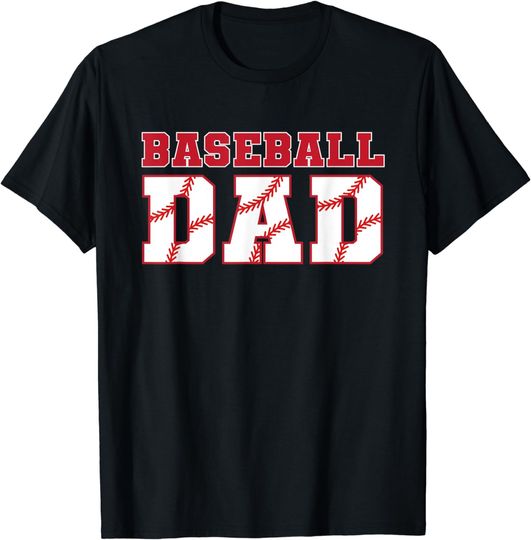 Discover Mens Mens Baseball Dad Graphic Fathers Sport T-Shirt