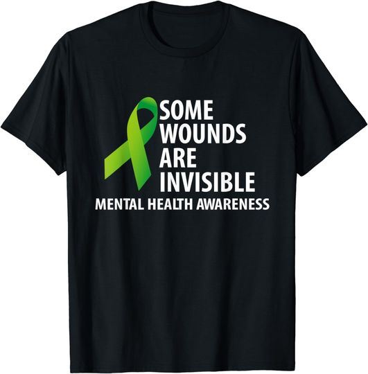 Discover Some Wounds Are Invisible Mental Health Awareness Month Gift T-Shirt