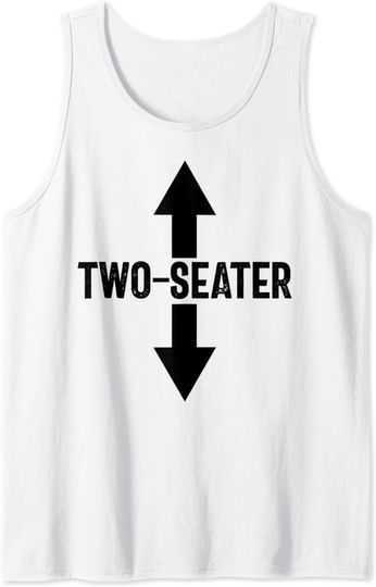 Discover Two-Seater Men's Inappropriate Humor Tank Top