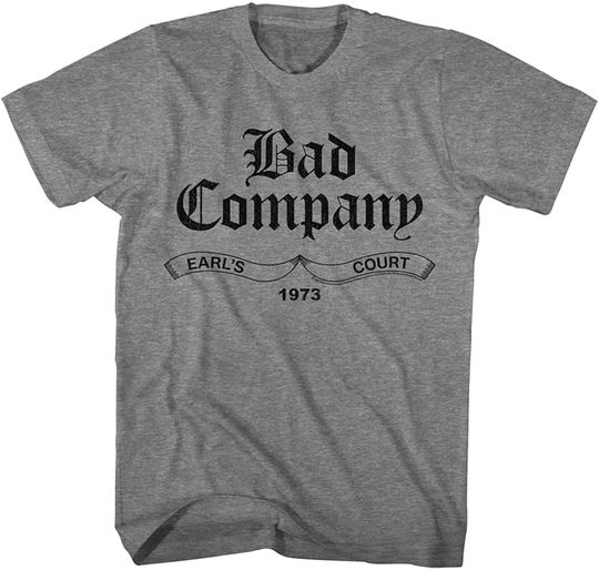 Discover Bad Company Rock Band Earl's Court Adult Short Sleeve T-Shirts Graphic Tees