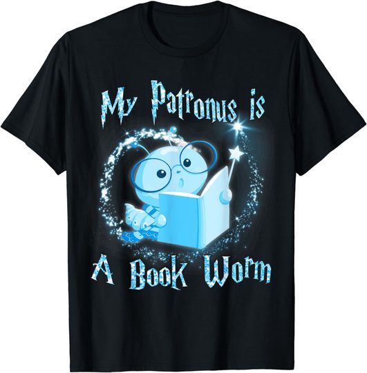Discover My Patronus Is a Book Worm Magic Gifts Geek Nerd T-Shirt