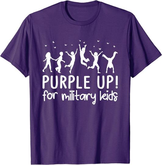 Discover Purple Up for Military Kids Shirt Month Military Child 2021 T-Shirt