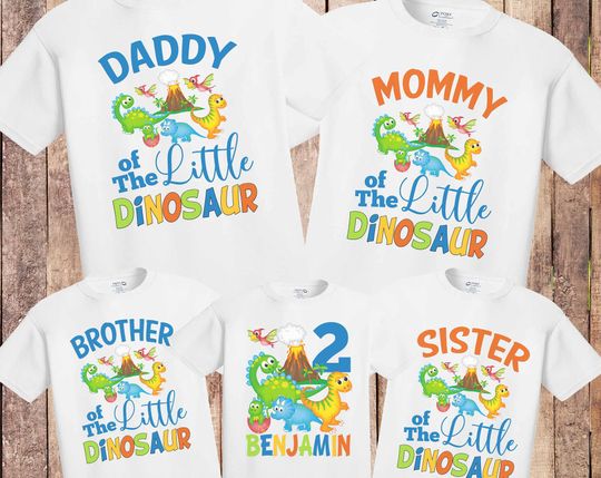 Discover Dinosaur birthday shirt, dinosaur personalized birthday shirt