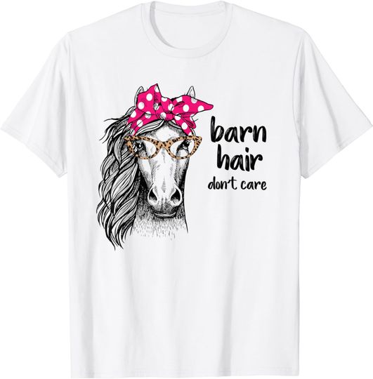 Discover Cowgirl Shirt Barn Hair Don't Care Horse Glasses 2XL T-Shirt