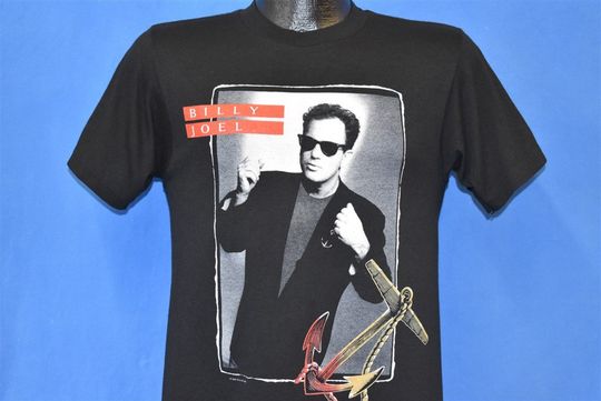 Discover 80s Billy Joel Storm Front Tour Concert T shirt