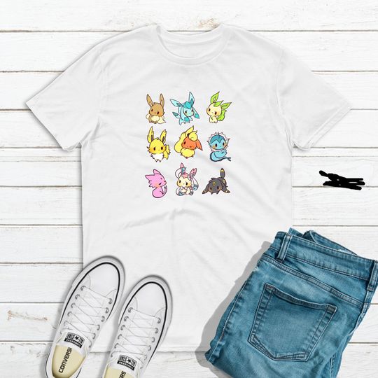 Discover Eeevee Evolution Pokemon style t shirt -