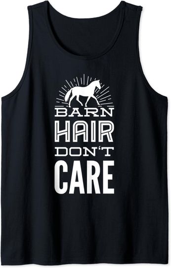 Discover Horse Horses Horseback Riding Barn Hair Don't Care Tank Top