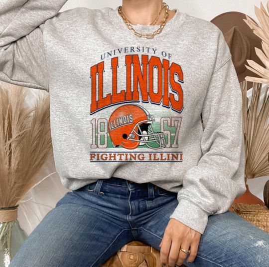 Discover Vintage Illinois Crewneck Sweatshirt