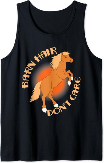 Discover Brown Horse Lover Barn Hair Don't Care Gifts Tank Top