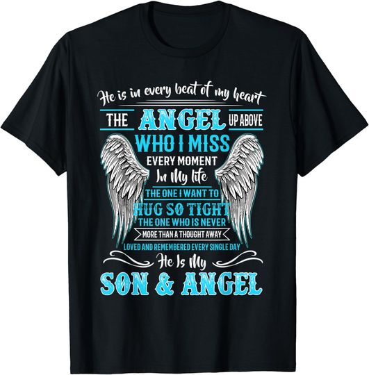 Discover Loving Memories Parents Loss Son, For My Son Guardian Angel T-Shirt