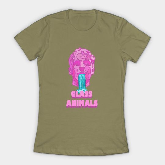 Discover Glass Animals Soda Waterfalls (Head and Logo) - Glass Animals - T-Shirt