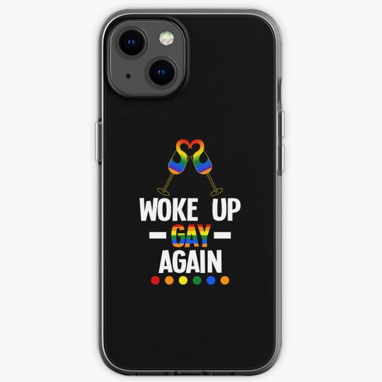 Discover Woke Up Gay Again LGBTQ Pride iPhone Case