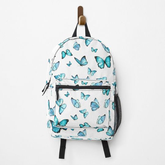 Discover aesthetic blue butterfly Backpack