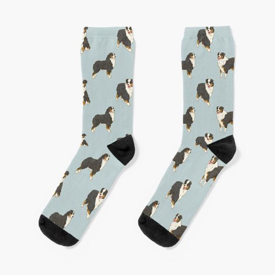Discover Black Tri Australian Shepherd Aussie Dog Socks