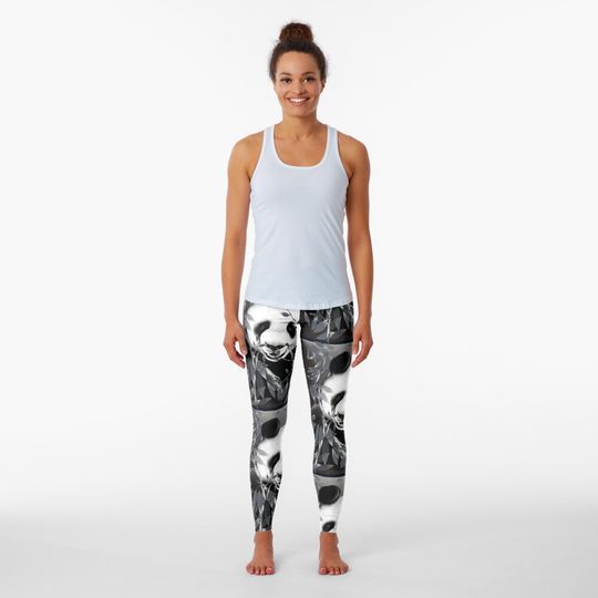 Discover Grey Tone Panda Leggings
