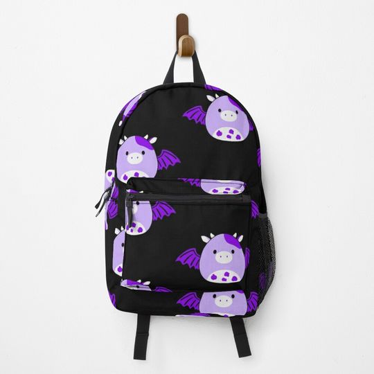 Discover Purple Cow Dragon Squishmallows Art Print Backpack