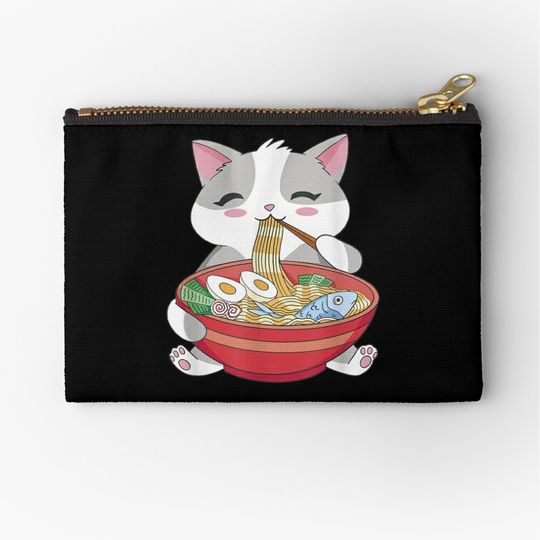 Discover Kawaii Ramen Cat Baby Zipper Pouch